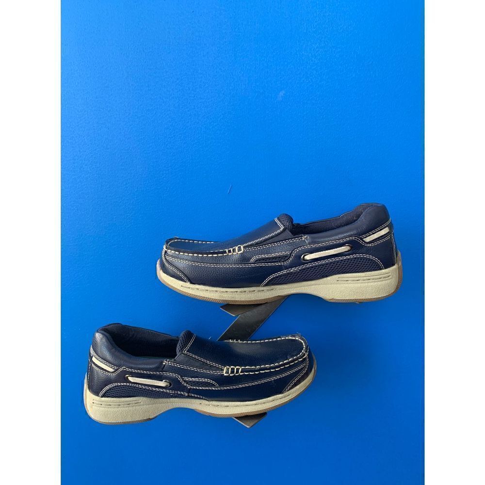 Dr Scholls Mens Blue Leather Boat Shoe Loafers Size 8.5 D
